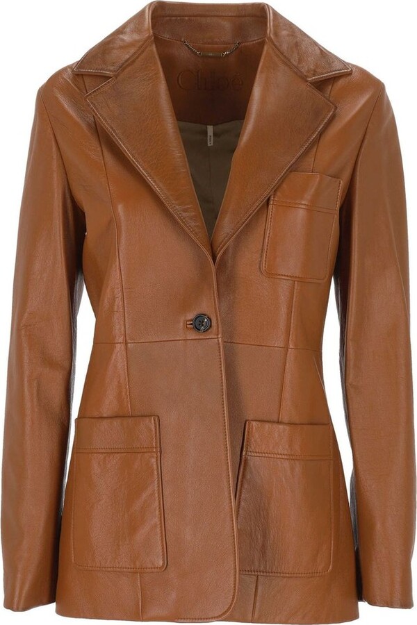 Chloé Leather Tailored Jacket
