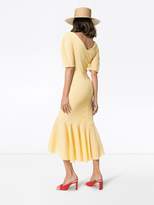 Thumbnail for your product : STAUD V-neck gingham midi dress