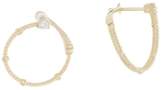 Thumbnail for your product : Judith Ripka 14K Gold Juliette Front Hoop Diamond Earrings - 0.086 ctw