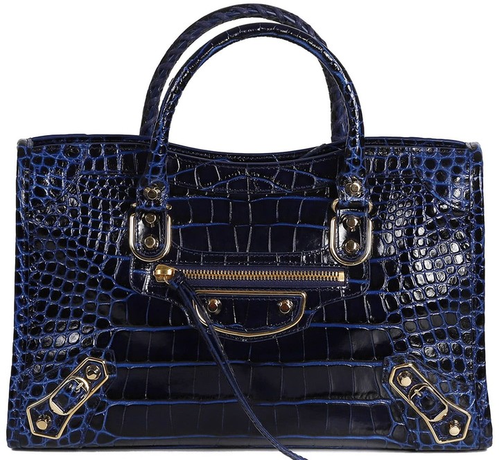 balenciaga city bag navy blue