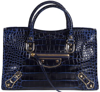 navy croc bag