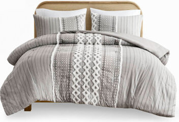Walton Cotton Printed Comforter Set With Chenille Tufting Hypoallergenic And OEKO-TEX Certified
