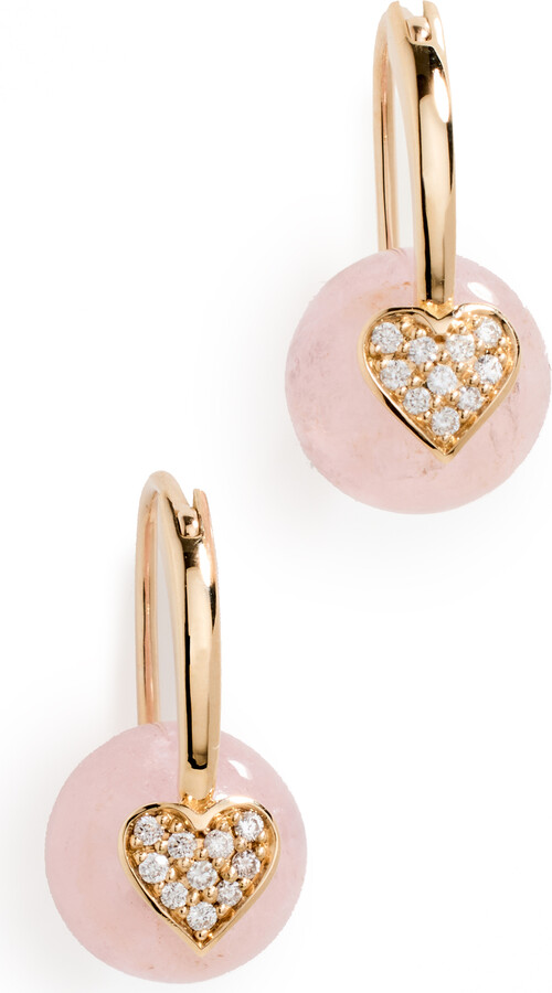Sydney Evan 14k 10mm Heart Bead Earrings