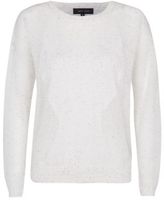 Thumbnail for your product : New Look Cream Crew Neck Mesh Panel Jumper