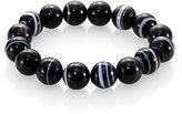 Thumbnail for your product : Nest Black Line Agate Beaded Stretch Bracelet