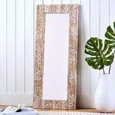 Thumbnail for your product : Pottery Barn Teen Carved Wood Floor Leaning Mirror Washed White Wood