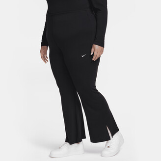 Nike Women's Sportswear Chill Knit Tight Mini-Rib Flared Leggings (Plus  Size) in Black - ShopStyle