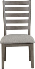 Winston Porter Fyffe Ladder Back Side Chair in Gray