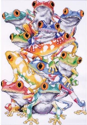Designworks Design Works Frog Pile Counted Cross Stitch Kit