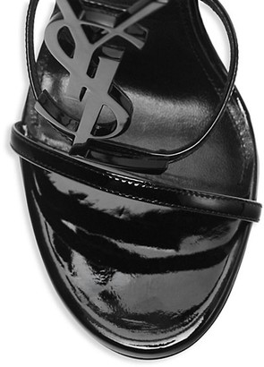 Saint Laurent Cassandra Patent Leather Sandals