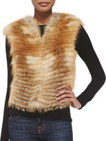 Thumbnail for your product : Adrienne Landau Let Out Fox Fur Vest