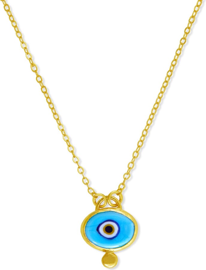 Ottoman Hands Alara Evil Eye Pendant Necklace