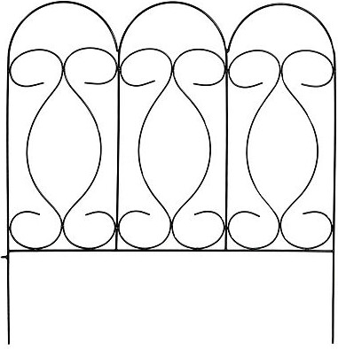 Net Health Shops Border Fence Panels 5-Piece Metal Yard Stake