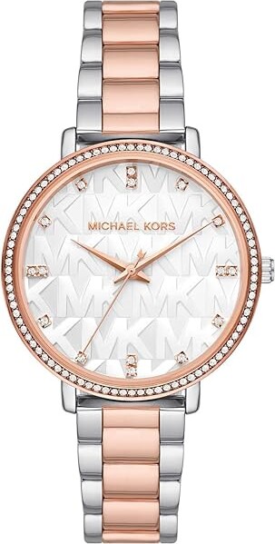 Michael Kors MK4667 - Pyper 3-Hand Watch (Two-Tone Silver/Rose Gold) Watches  - ShopStyle