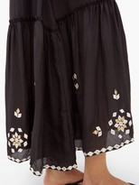 Thumbnail for your product : Juliet Dunn Mirror-embellished Silk Dress - Black