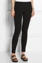 Thumbnail for your product : DKNY Leather-trimmed ponte leggings