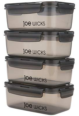 Meyer Joe Wicks Lunch Box Containers, Set of 4, 920ml, Grey