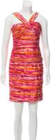 Thumbnail for your product : Carmen Marc Valvo Printed Knee-Length Dress