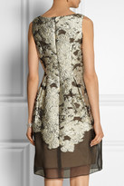 Thumbnail for your product : Lela Rose Floral metallic fil coupé dress