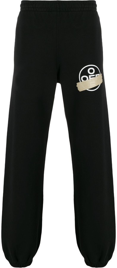 off white black track pants