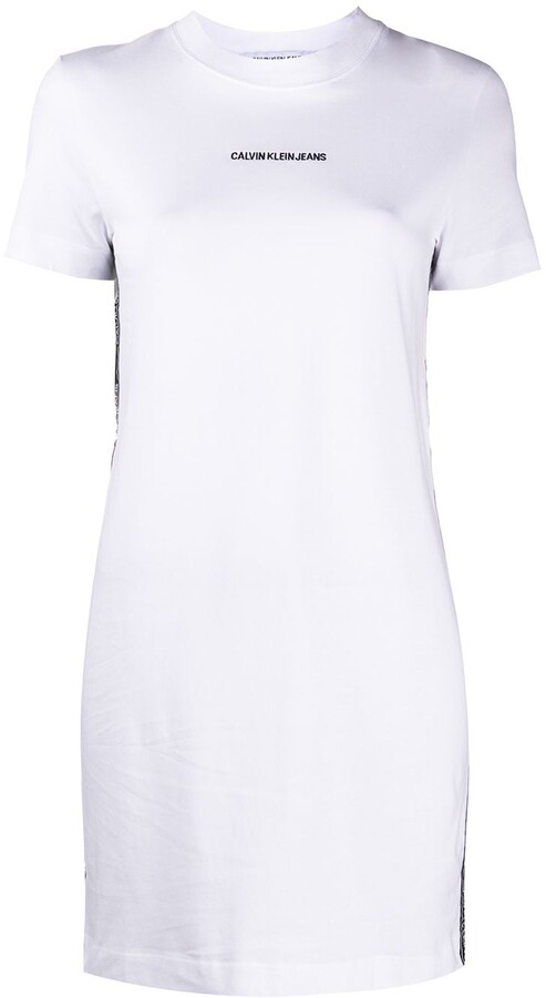 calvin klein tie front shirt dress