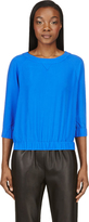 Thumbnail for your product : Band Of Outsiders Cobalt Silk Crewneck Blouse