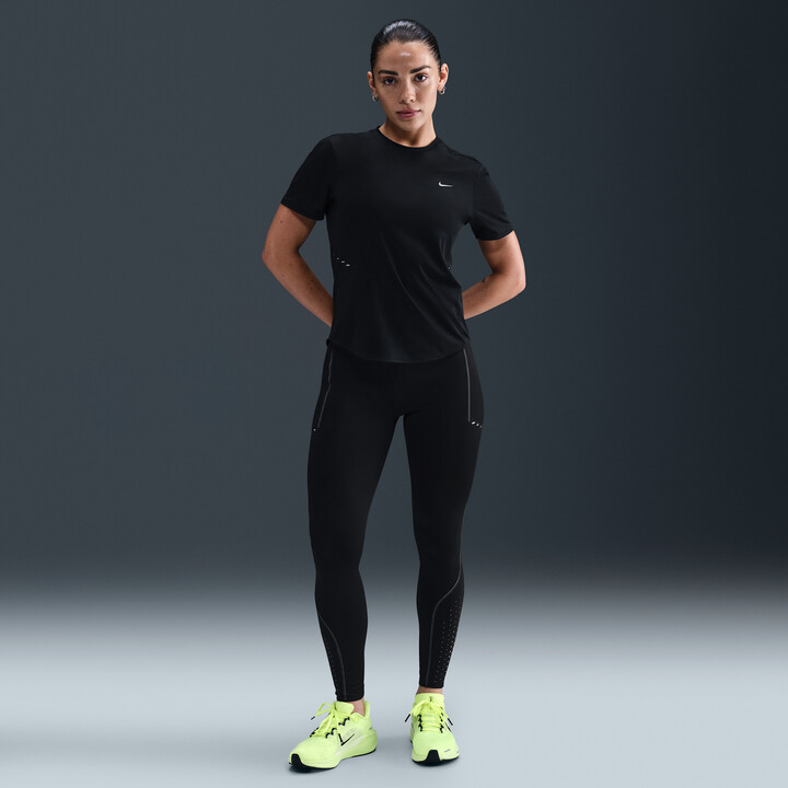 Nike Women's Swift High-Waisted 7/8 Running Leggings with Reflective Accents in Black | HV2287-010