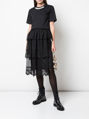 Simone Rocha Mid-Length Lace Skirt