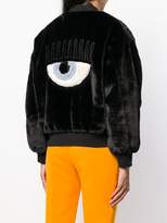 Thumbnail for your product : Chiara Ferragni logomania fur bomber jacket