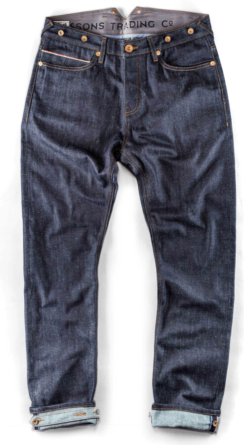 &Sons Trading Co Blue The New Frontier 14Oz Selvedge Anti-Bac Raw Denim Jeans