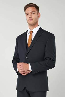 Next Mens Light Grey Skinny Fit Two Button Suit: Jacket - Grey