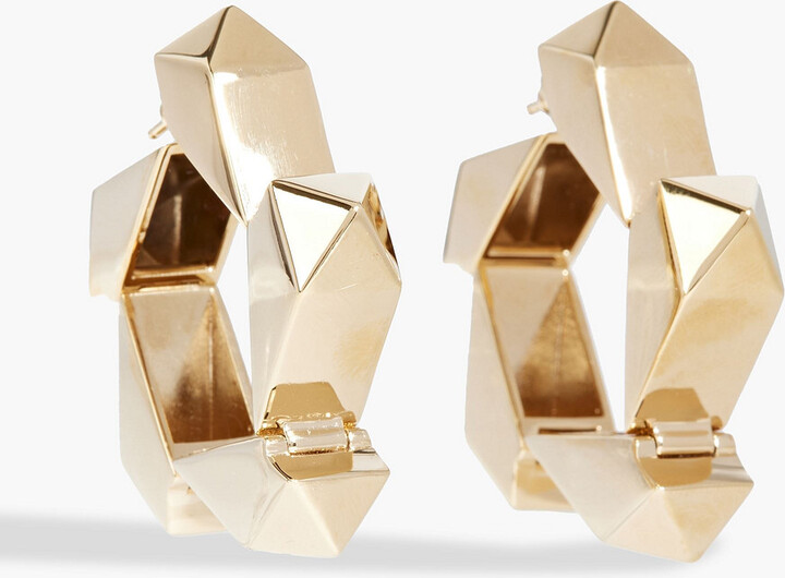 Gold-tone hoop earrings