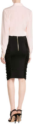 Balmain Pencil Skirt with Lace-Up Front