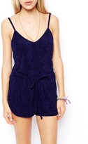 Thumbnail for your product : ASOS Towelling Cami Strap Beach Playsuit