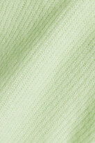 Thumbnail for your product : Ganni Gathered Brushed Ribbed-knit Sweater