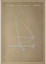Thumbnail for your product : Americanflat Wind Surfboard Brown Patent Print Art