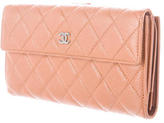 Thumbnail for your product : Chanel Quilted Caviar Long Wallet