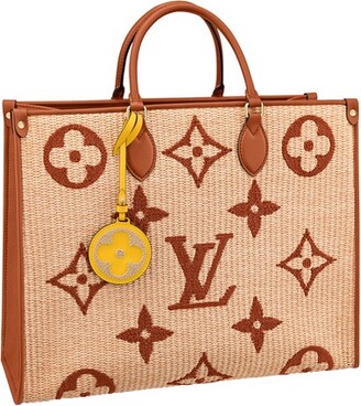 Louis Vuitton OnTheGo GM Reverse Monogram Canvas Tote Shoulder Bag Brown