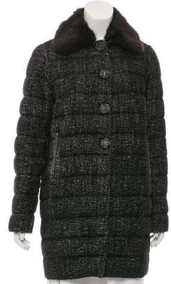 Moncler Wool-Blend Down Coat