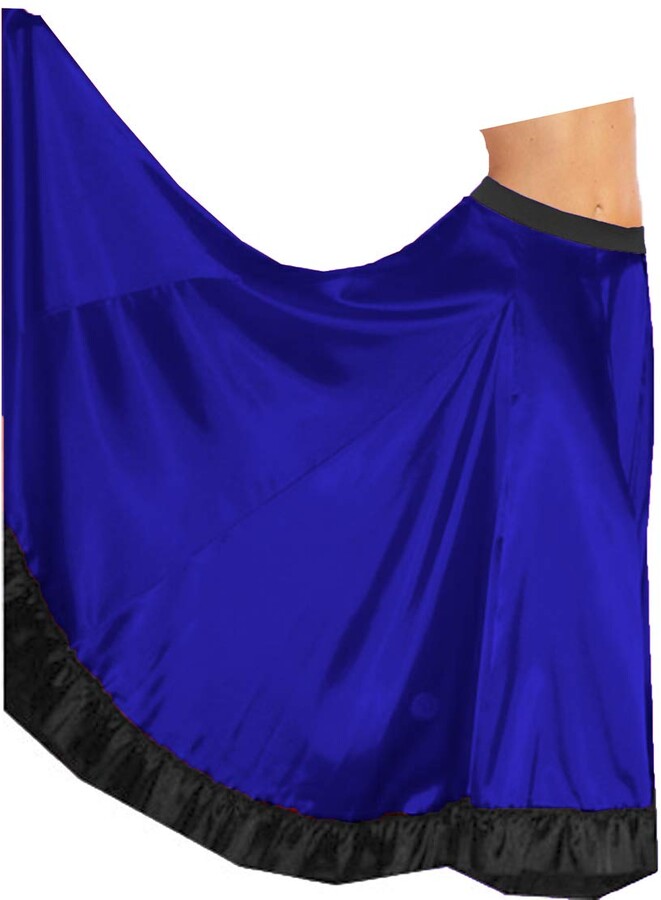 KAURVAKI HUB Satin 12 Yard Skirt Belly Dancing Skirt for Women Special