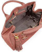 Thumbnail for your product : Ivanka Trump Stingray-Print Leather Satchel Bag, Rose Quartz