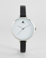 Thumbnail for your product : ASOS Curve CURVE Monochrome Large Face Skinny Strap Watch