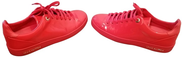 red patent trainers