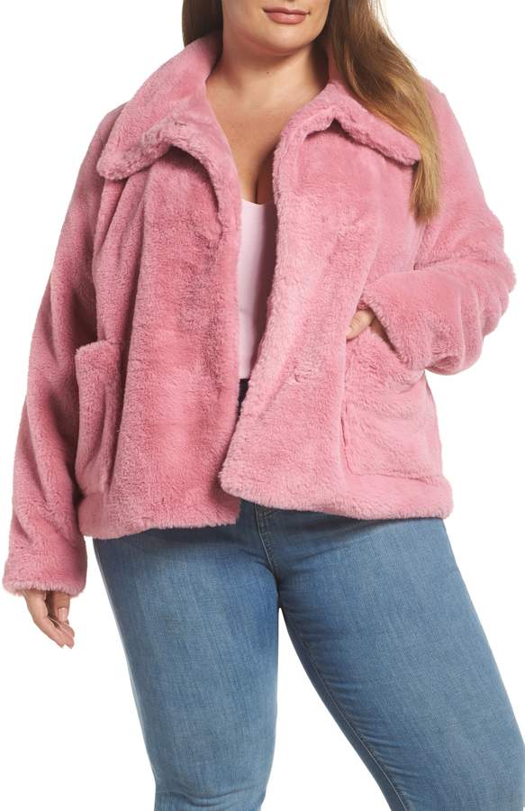 leith faux fur jacket