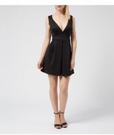 Thumbnail for your product : New Look Petite Black Scuba Deep V Neck and Back Skater Dress