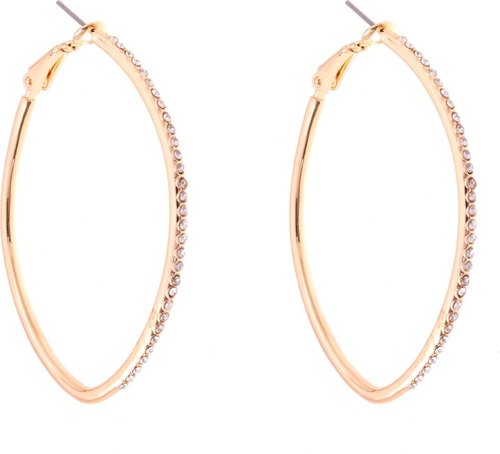 ZAXIE by Stefanie Taylor Zaxie x Stefanie Taylor Pave Crystal Hoop Earrings