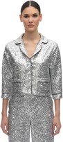 Thumbnail for your product : In The Mood For Love Sequined Crop Pajama Top