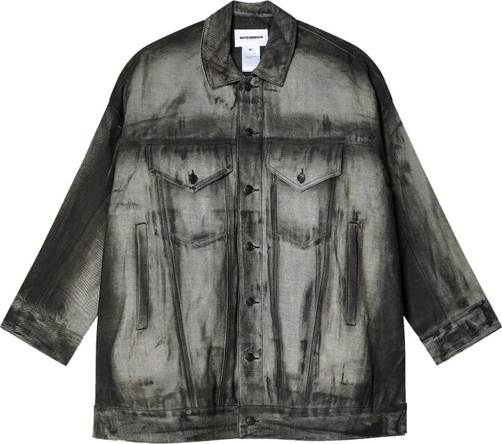 Melitta Baumeister Distressed-Finish Denim Jacket