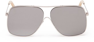 Victoria Beckham 'Loop Navigator' metal square aviator sunglasses