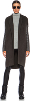 Thumbnail for your product : Rick Owens Dagger Cashmere Peacoat with Leather Sleeves